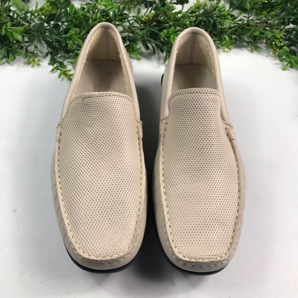 Sandrino by Sandro Moscolini Men’s Light Gray Perforated Loafers Size 7.5D - Picture 7 of 8